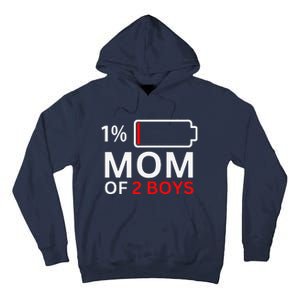 Mom Of 2 Funny Mothers Day Birthday Women Tall Hoodie