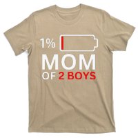 Mom Of 2 Funny Mothers Day Birthday Women T-Shirt