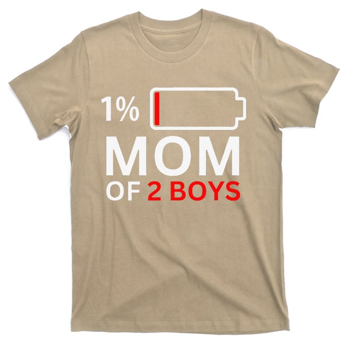 Mom Of 2 Funny Mothers Day Birthday Women T-Shirt