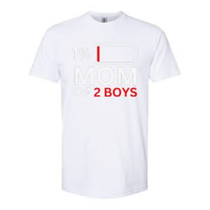 Mom Of 2 Funny Mothers Day Birthday Women Softstyle CVC T-Shirt