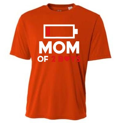 Mom Of 2 Boy From Son To Mom For Mothers Day Birthday Women Cooling Performance Crew T-Shirt