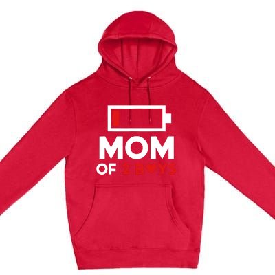 Mom Of 2 Boy From Son To Mom For Mothers Day Birthday Women Premium Pullover Hoodie