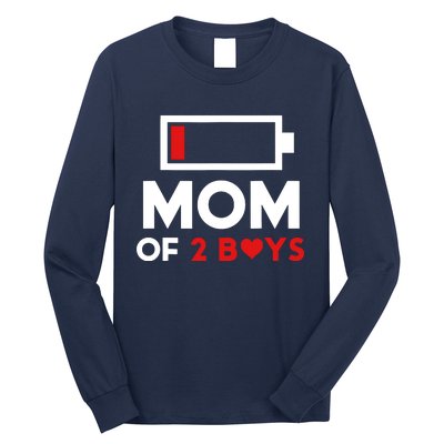 Mom Of 2 Boy From Son To Mom For Mothers Day Birthday Women Long Sleeve Shirt