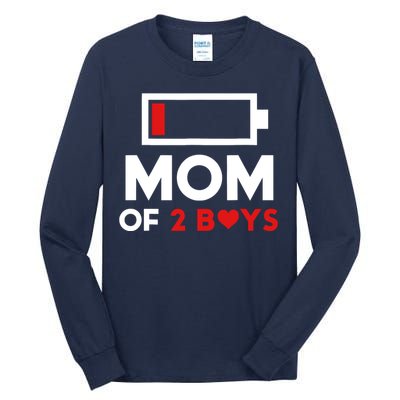 Mom Of 2 Boy From Son To Mom For Mothers Day Birthday Women Tall Long Sleeve T-Shirt