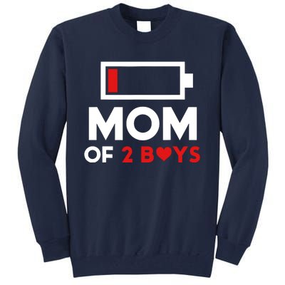 Mom Of 2 Boy From Son To Mom For Mothers Day Birthday Women Tall Sweatshirt