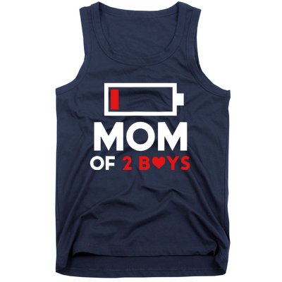 Mom Of 2 Boy From Son To Mom For Mothers Day Birthday Women Tank Top