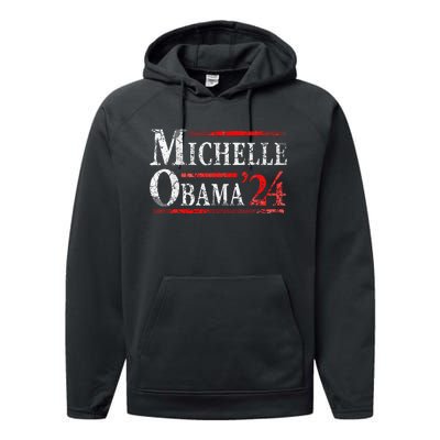 Michelle Obama 2024 President Election Performance Fleece Hoodie