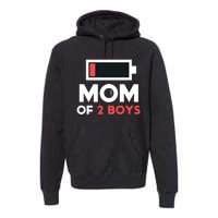 Mom Of 2 Gift From Son Mothers Day Birthday Premium Hoodie