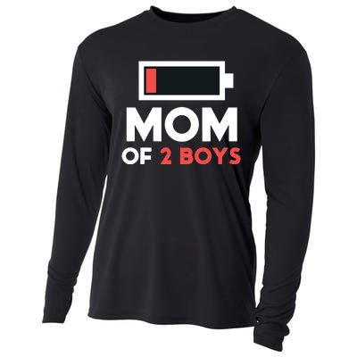 Mom Of 2 Gift From Son Mothers Day Birthday Cooling Performance Long Sleeve Crew