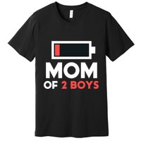 Mom Of 2 Gift From Son Mothers Day Birthday Premium T-Shirt