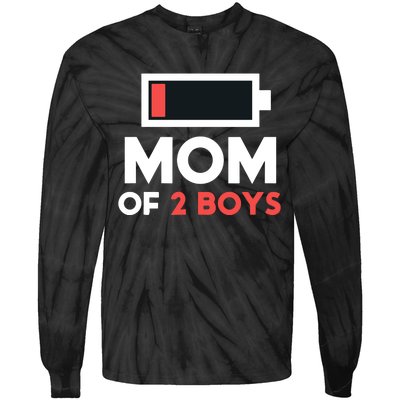 Mom Of 2 Gift From Son Mothers Day Birthday Tie-Dye Long Sleeve Shirt