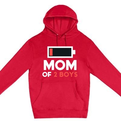 Mom Of 2 Gift From Son Mothers Day Birthday Premium Pullover Hoodie