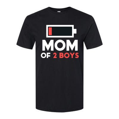 Mom Of 2 Gift From Son Mothers Day Birthday Softstyle CVC T-Shirt