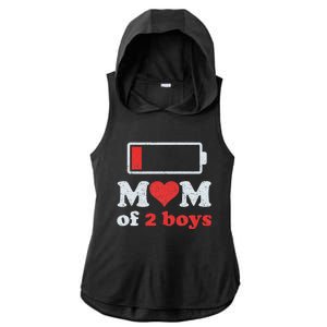 Mom of 2Boys from Son to Mom Quote Mothers Day Birthday Ladies PosiCharge Tri-Blend Wicking Draft Hoodie Tank