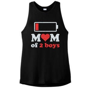 Mom of 2Boys from Son to Mom Quote Mothers Day Birthday Ladies PosiCharge Tri-Blend Wicking Tank