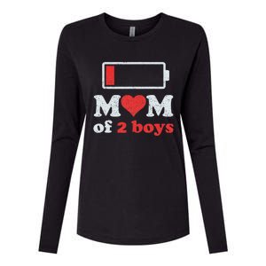 Mom of 2Boys from Son to Mom Quote Mothers Day Birthday Womens Cotton Relaxed Long Sleeve T-Shirt