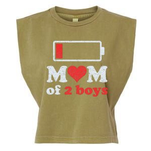 Mom of 2Boys from Son to Mom Quote Mothers Day Birthday Garment-Dyed Women's Muscle Tee