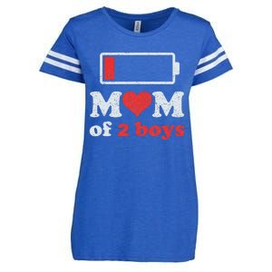 Mom of 2Boys from Son to Mom Quote Mothers Day Birthday Enza Ladies Jersey Football T-Shirt