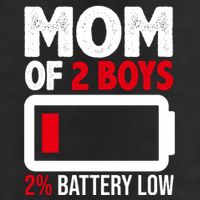 Mom Of 2 Boys 2 Percent Battery Low Funny Adult Drive Performance Visor