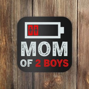 Mom Of 2 Boys_ From Son Mothers Day Birthday Women Coaster