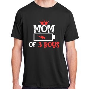 Mom Of 3 Mothers Day Cool Gift Adult ChromaSoft Performance T-Shirt