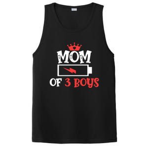 Mom Of 3 Mothers Day Cool Gift PosiCharge Competitor Tank