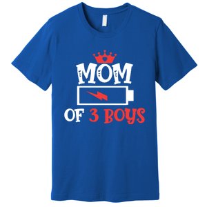 Mom Of 3 Mothers Day Cool Gift Premium T-Shirt