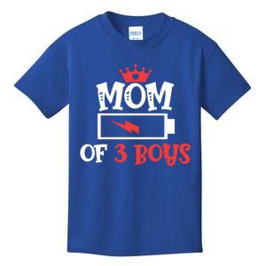 Mom Of 3 Mothers Day Cool Gift Kids T-Shirt