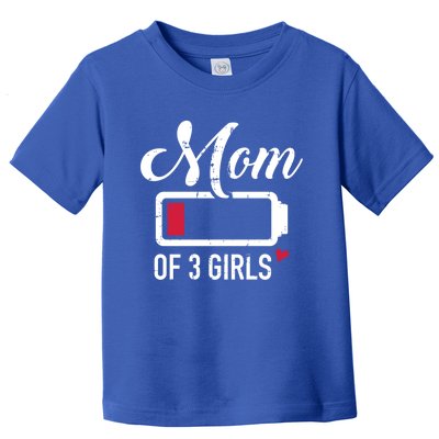 Mom Of 3 Low Battery Cute Gift Toddler T-Shirt