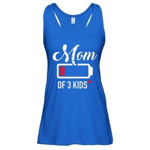 Mom Of 3 Low Battery Great Gift Ladies Essential Flowy Tank