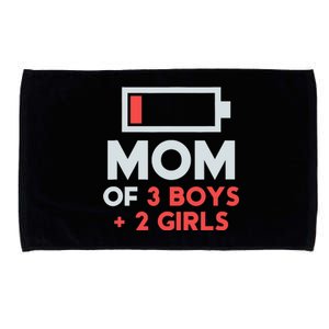 Mom of 3 Boy 2 Girl Mothers Day Gifts from Daughter Microfiber Hand Towel