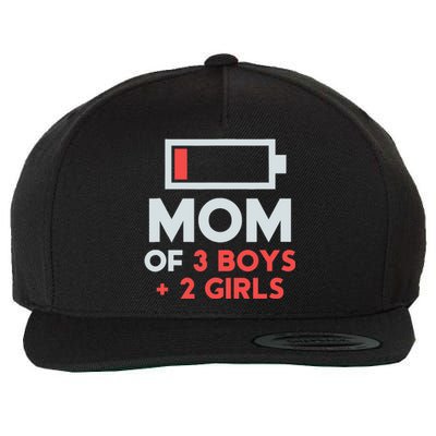 Mom of 3 Boy 2 Girl Mothers Day Gifts from Daughter Wool Snapback Cap