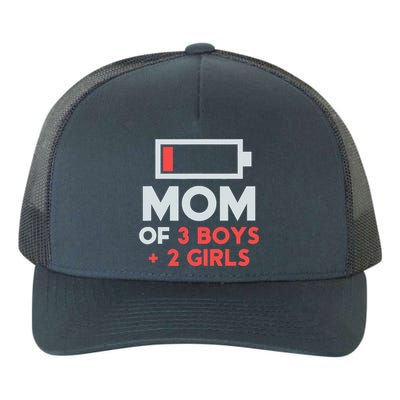 Mom of 3 Boy 2 Girl Mothers Day Gifts from Daughter Yupoong Adult 5-Panel Trucker Hat