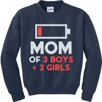 Mom of 3 Boy 2 Girl Mothers Day Gifts from Daughter Kids Sweatshirt