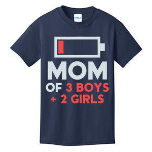 Mom of 3 Boy 2 Girl Mothers Day Gifts from Daughter Kids T-Shirt