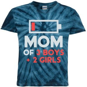 Mom of 3 Boy 2 Girl Mothers Day Gifts from Daughter Kids Tie-Dye T-Shirt