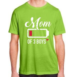 Mom Of 3 Low Battery Gift Adult ChromaSoft Performance T-Shirt