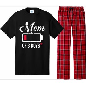 Mom Of 3 Low Battery Gift Pajama Set