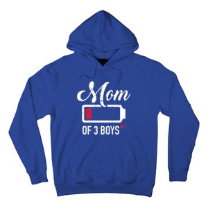 Mom Of 3 Low Battery Gift Hoodie