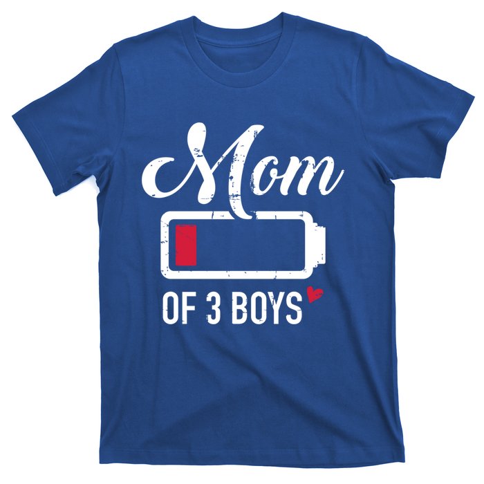 Mom Of 3 Low Battery Gift T-Shirt