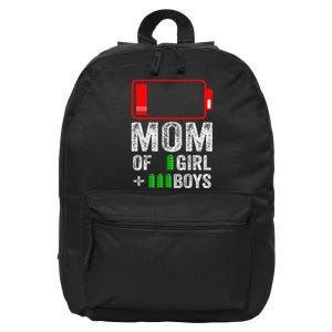 Mom of 3  1  Gift from kid Mothers Day Birthday  16 in Basic Backpack