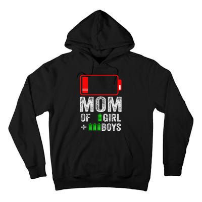 Mom of 3  1  Gift from kid Mothers Day Birthday  Tall Hoodie