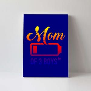 Mom Of 3 Low Battery Gift Canvas