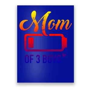 Mom Of 3 Low Battery Gift Poster