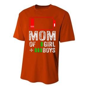 Mom Of 3 1 Gift From Mothers Day Birthday Women Performance Sprint T-Shirt