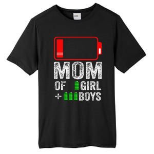 Mom Of 3 1 Gift From Mothers Day Birthday Women Tall Fusion ChromaSoft Performance T-Shirt