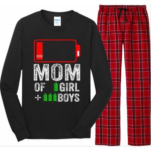 Mom Of 3 1 Gift From Mothers Day Birthday Women Long Sleeve Pajama Set