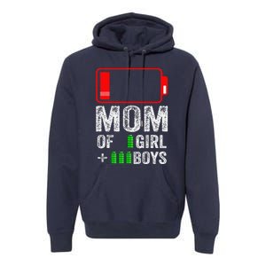 Mom Of 3 1 Gift From Mothers Day Birthday Women Premium Hoodie