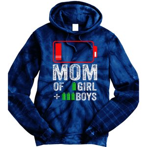 Mom Of 3 1 Gift From Mothers Day Birthday Women Tie Dye Hoodie