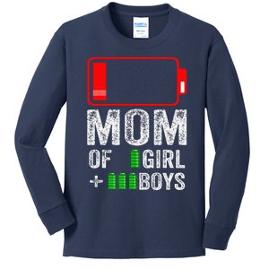 Mom Of 3 1 Gift From Mothers Day Birthday Women Kids Long Sleeve Shirt